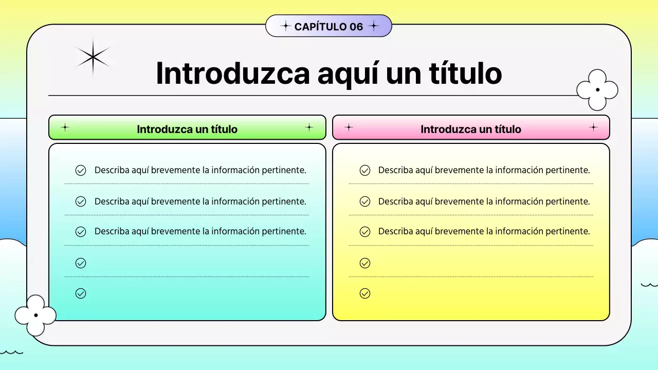 Promoción de verano con formas degradadas de vivos colores
