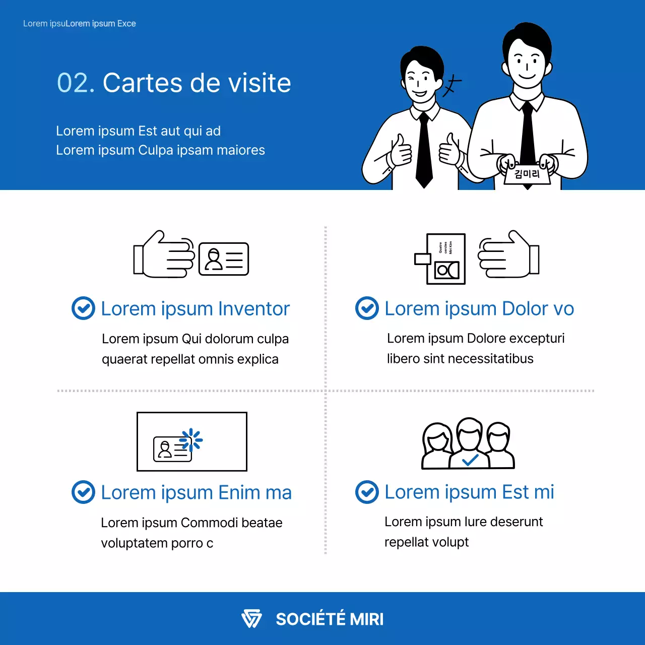 Superman bleu Carte d'étiquette d'affairesNews