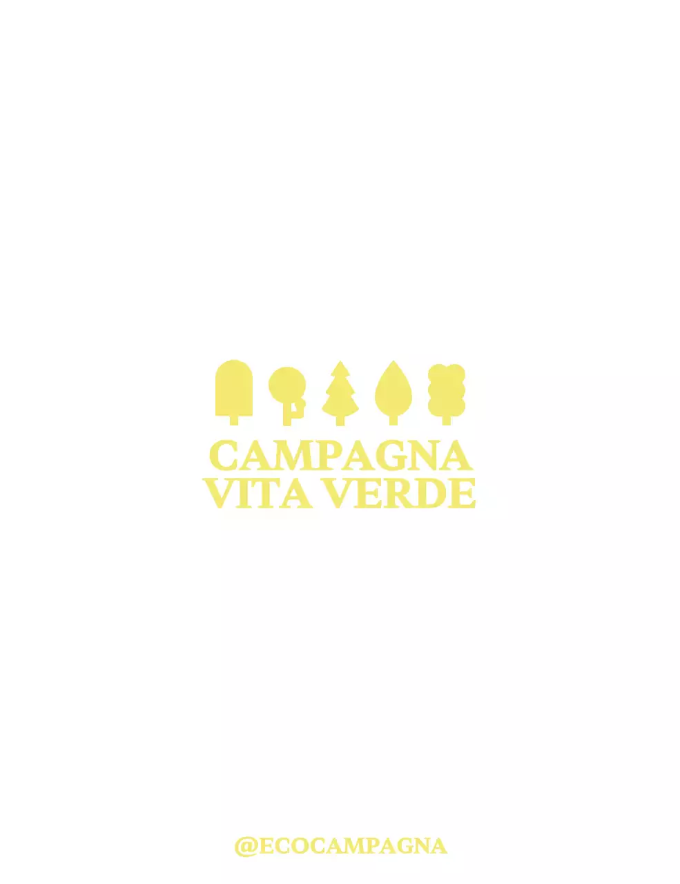 Concetto di illustrazione di un albero semplice e moderno per la promozione della campagna Green Life