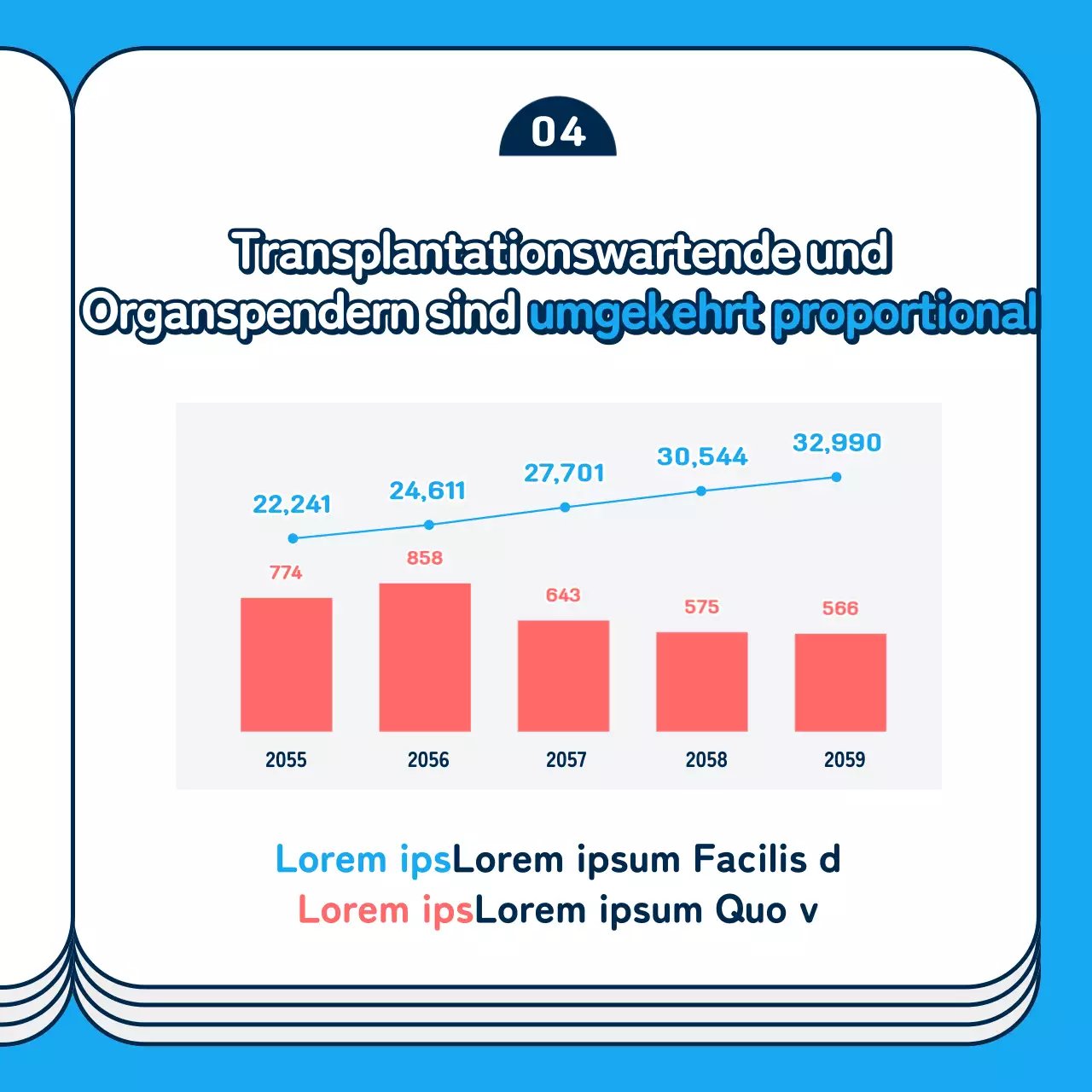 Gelbe und blaue Organspende Tag Karte Nachrichten Design