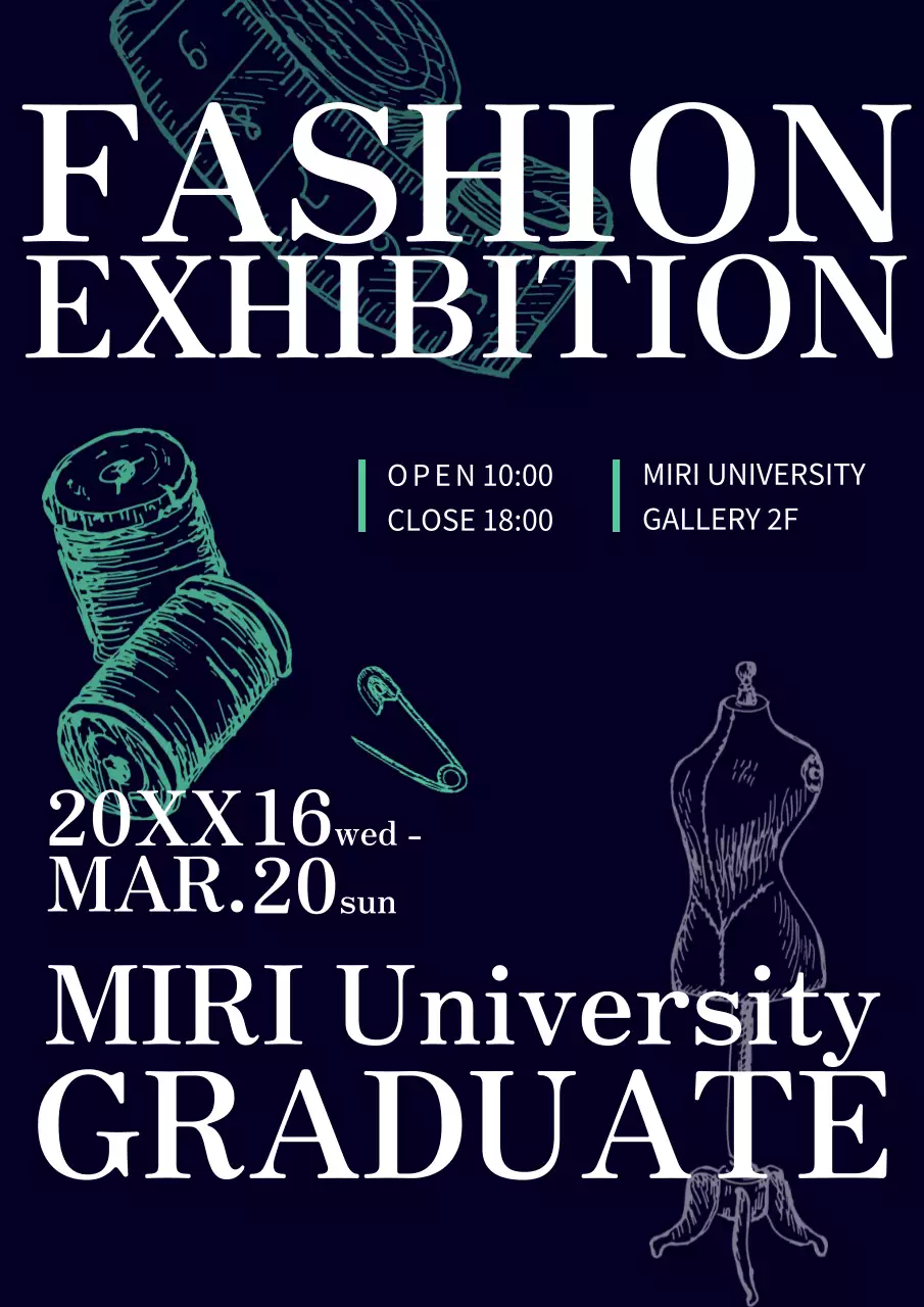 黒 モダン ファッション ポスター