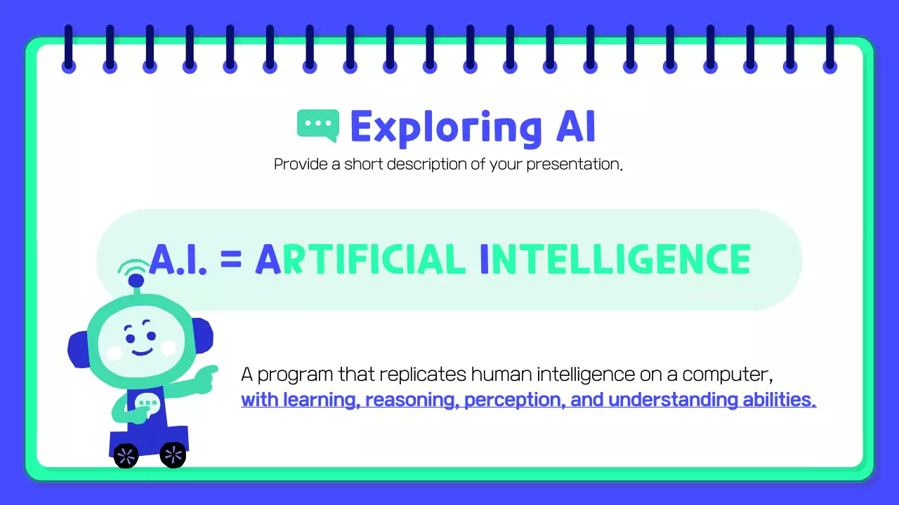 블루 모던 Ai 가이드 프레젠테이션