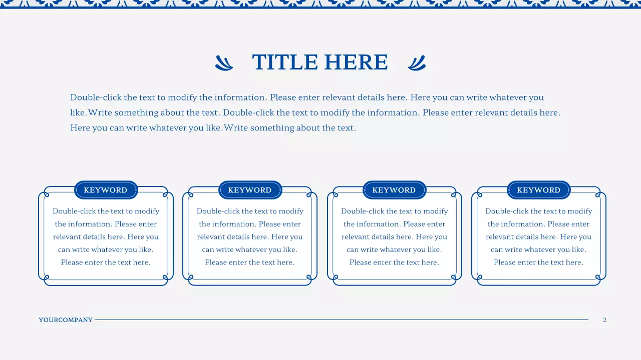 Blue Vintage Template Presentation