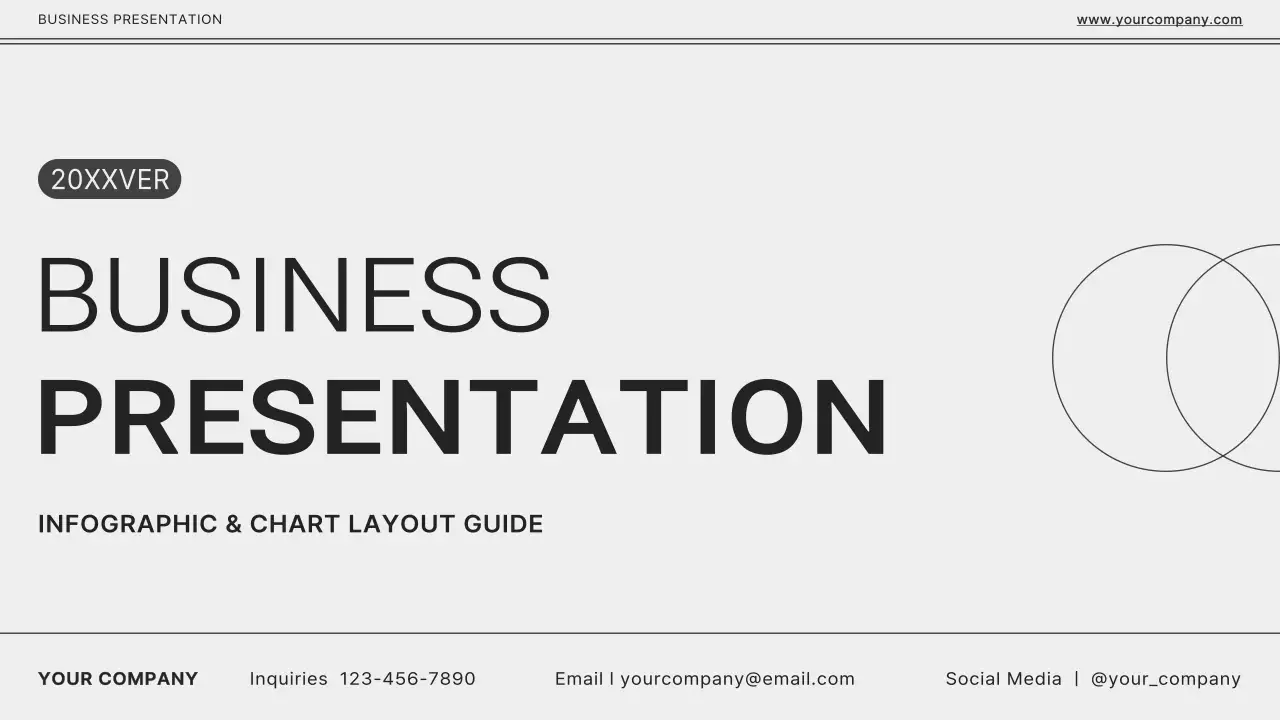 Monotone gray and black for a simple business presentation