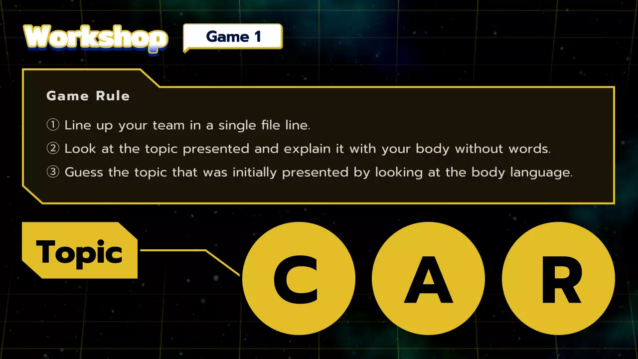 옐로우 레트로 워크숍 프레젠테이션