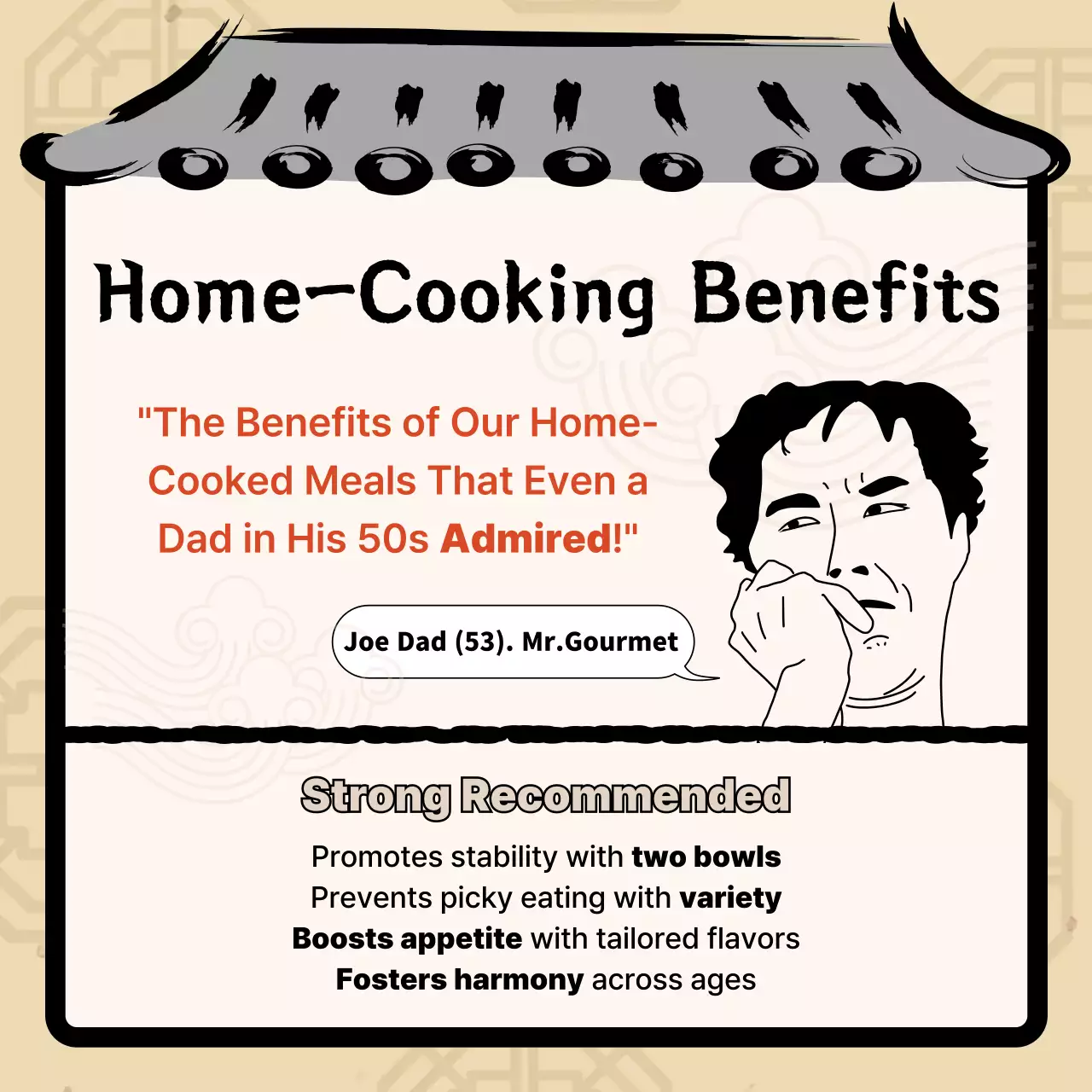 B-movie sensibility with navy blue tile roofs and fun illustrations to keep things interesting