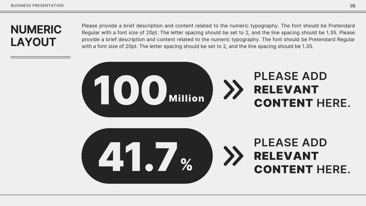 Monotone gray and black for a simple business presentation