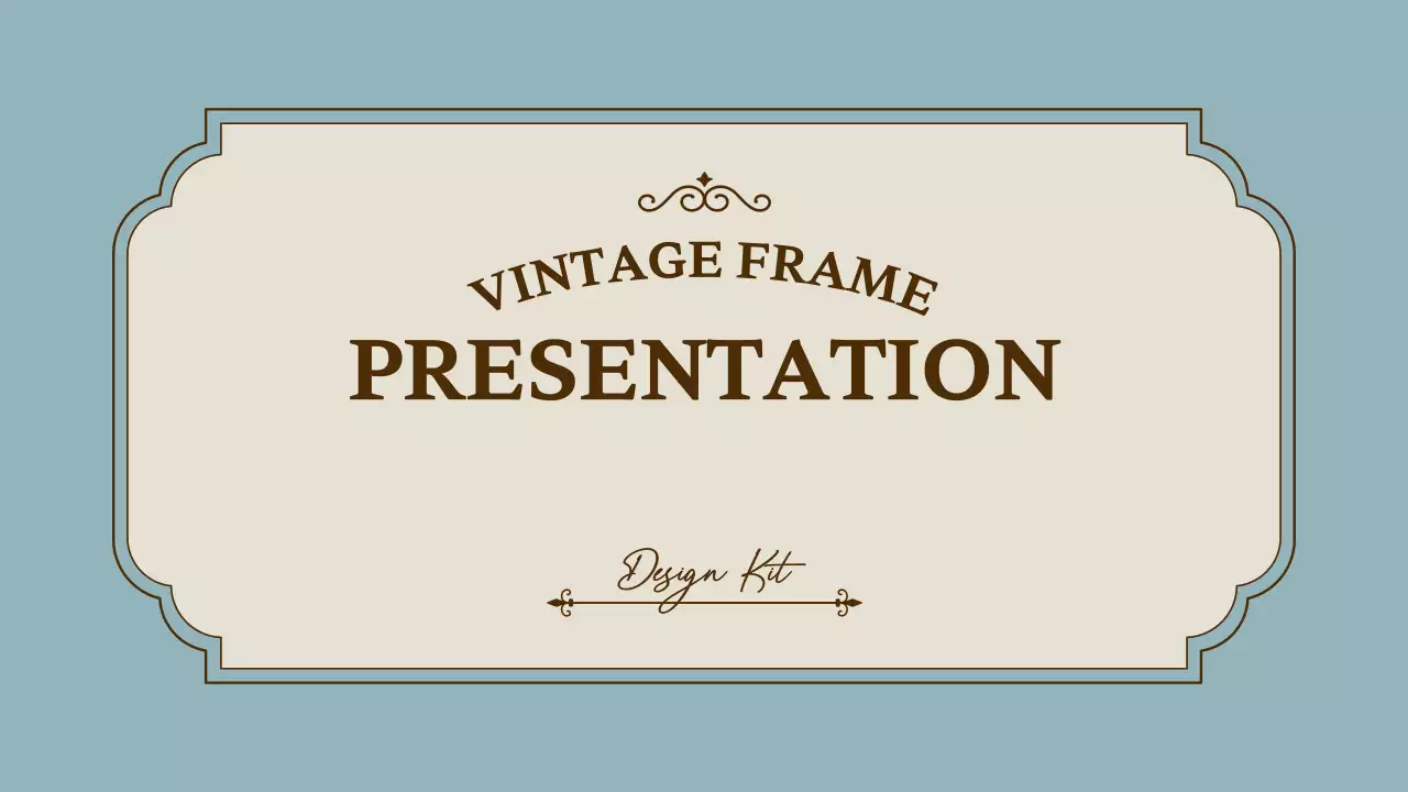 Vintage frame presentation kit in pink and gold