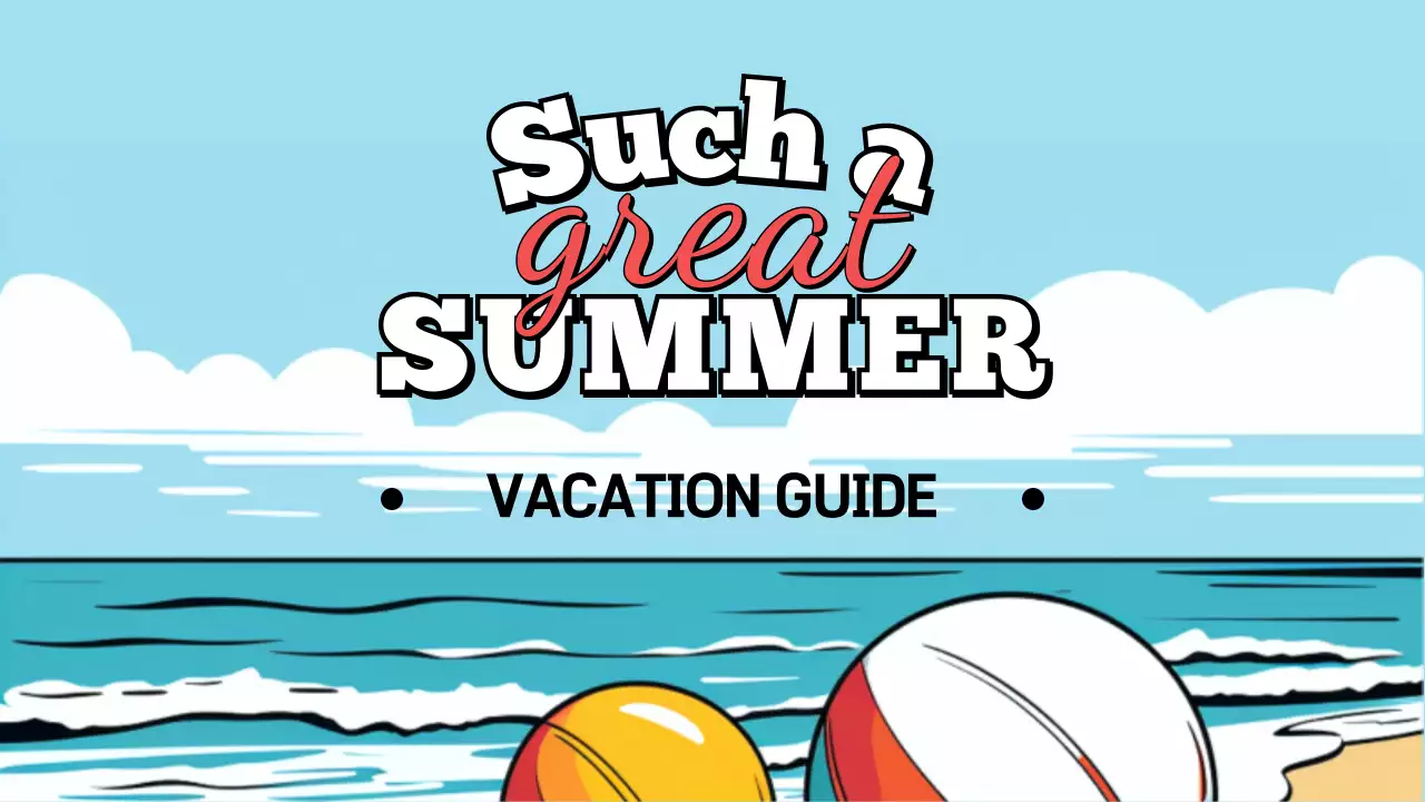 블루 레트로 썸머 가이드 프리젠테이션