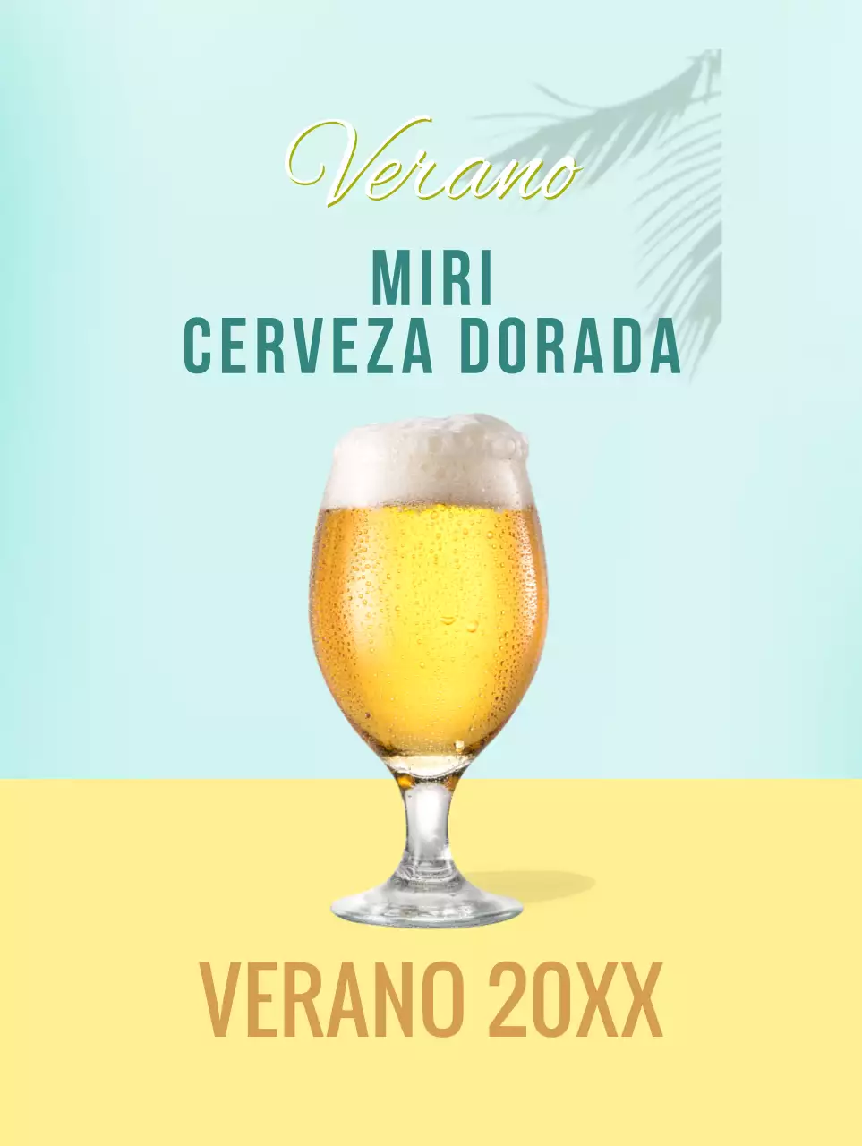 Una bebida refrescante en amarillo y azul claro