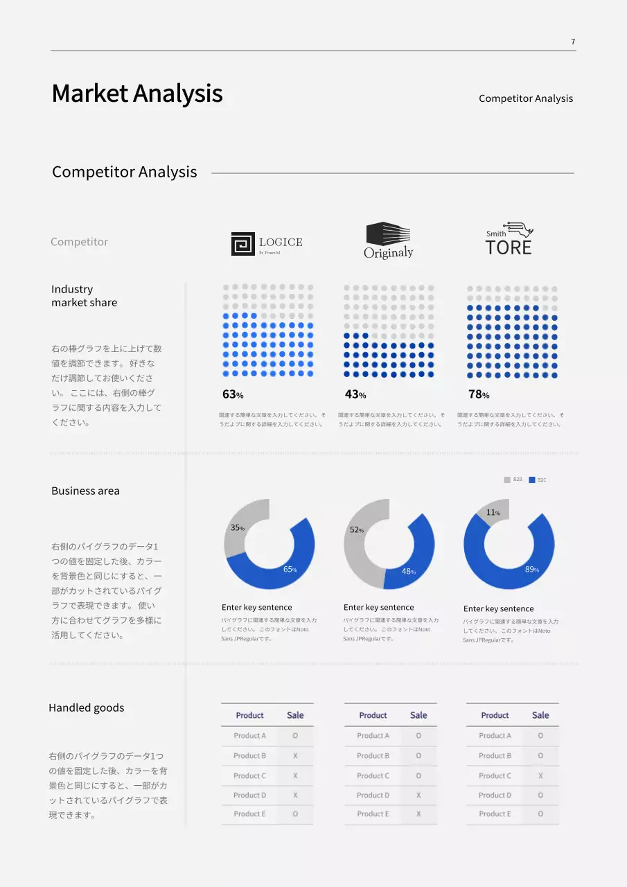 青 モダン 製造 企画書 文書フォーム