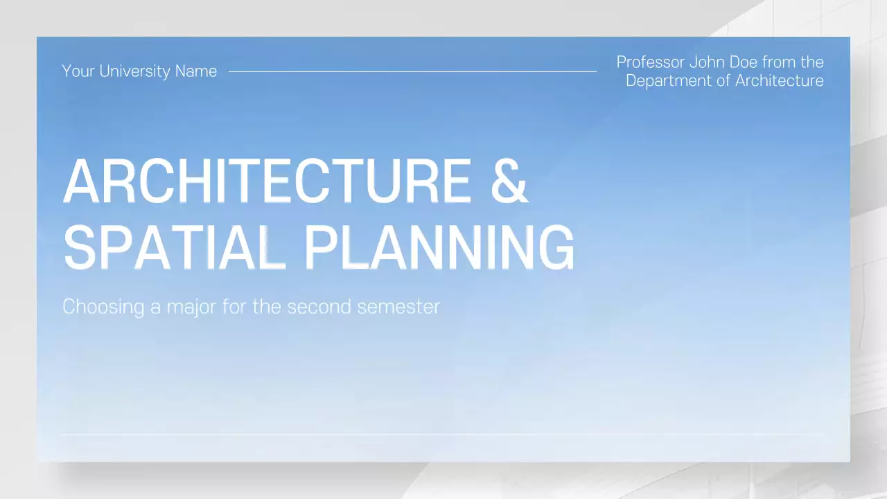 Blue Modern Architecture Course Presentation