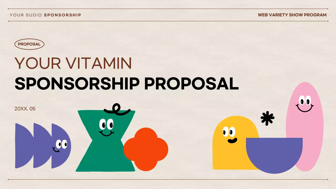 Beige Playful Sponsorship Proposal Presentation