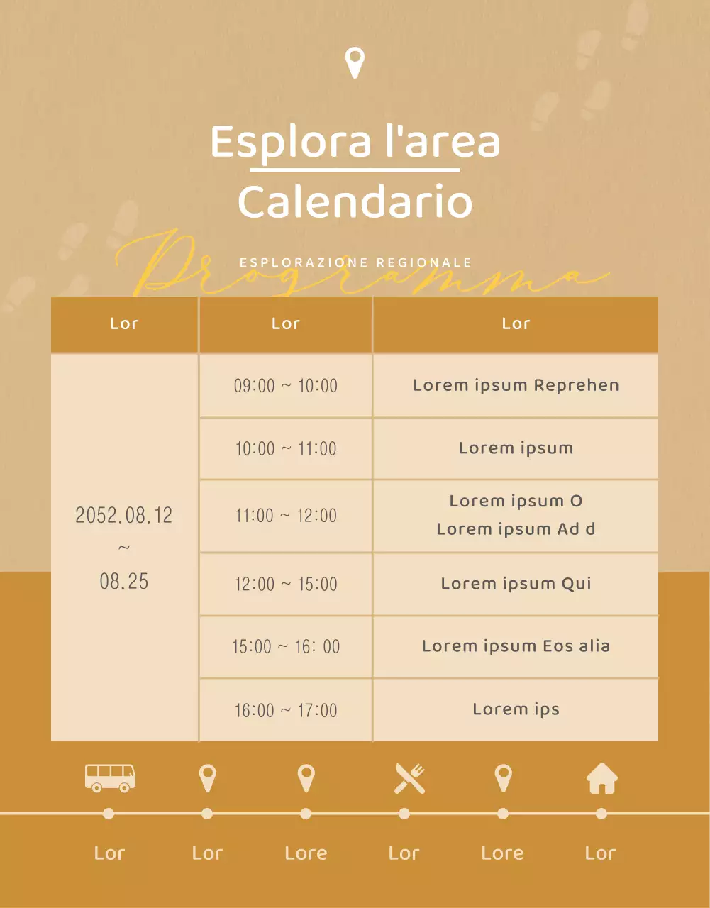 Programma di esplorazione dell'area concept Polaroid in verde chiaro e giallo