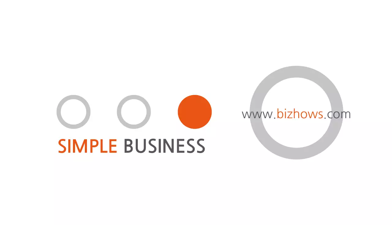 オレンジ シンプル ビジネス 名刺