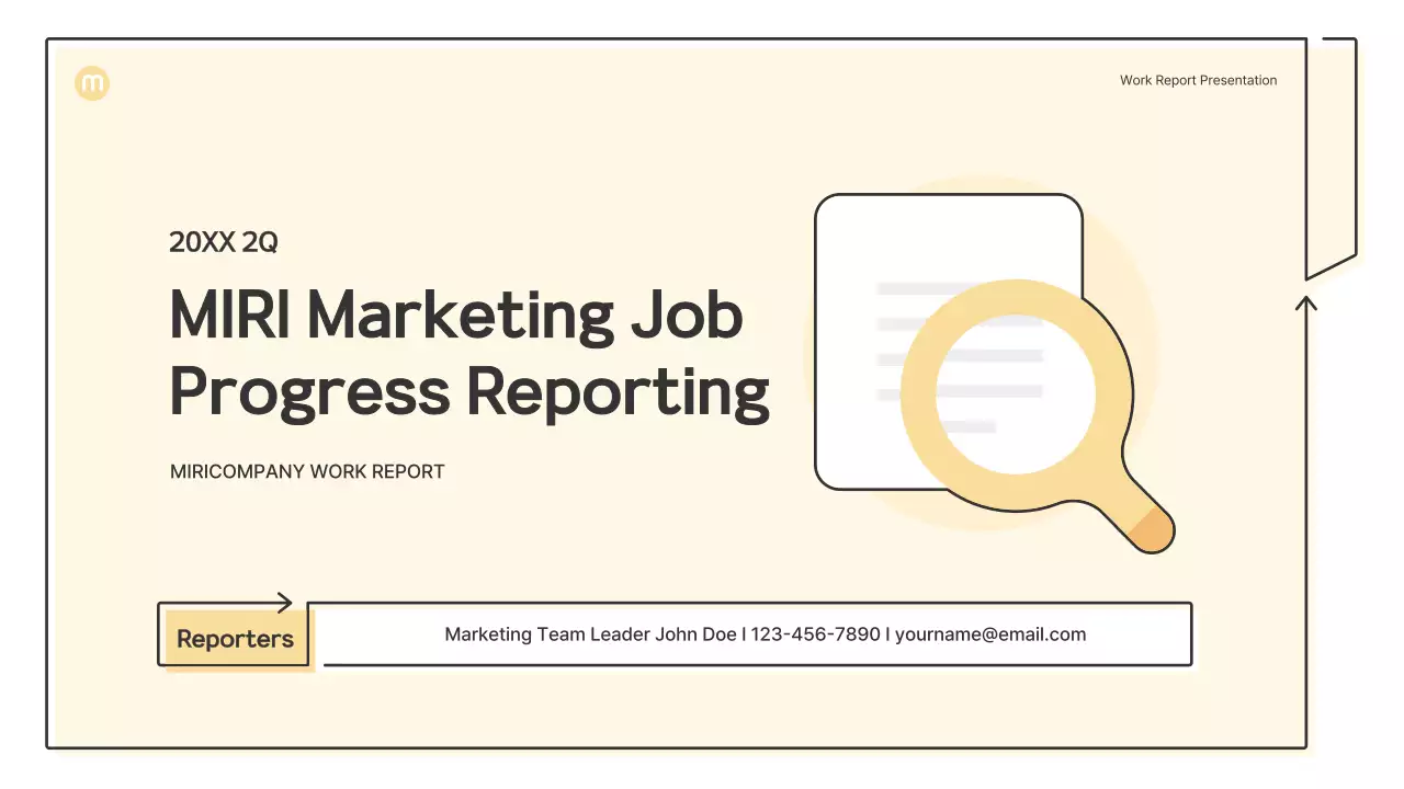 Beige Professional Marketing Report Presentation