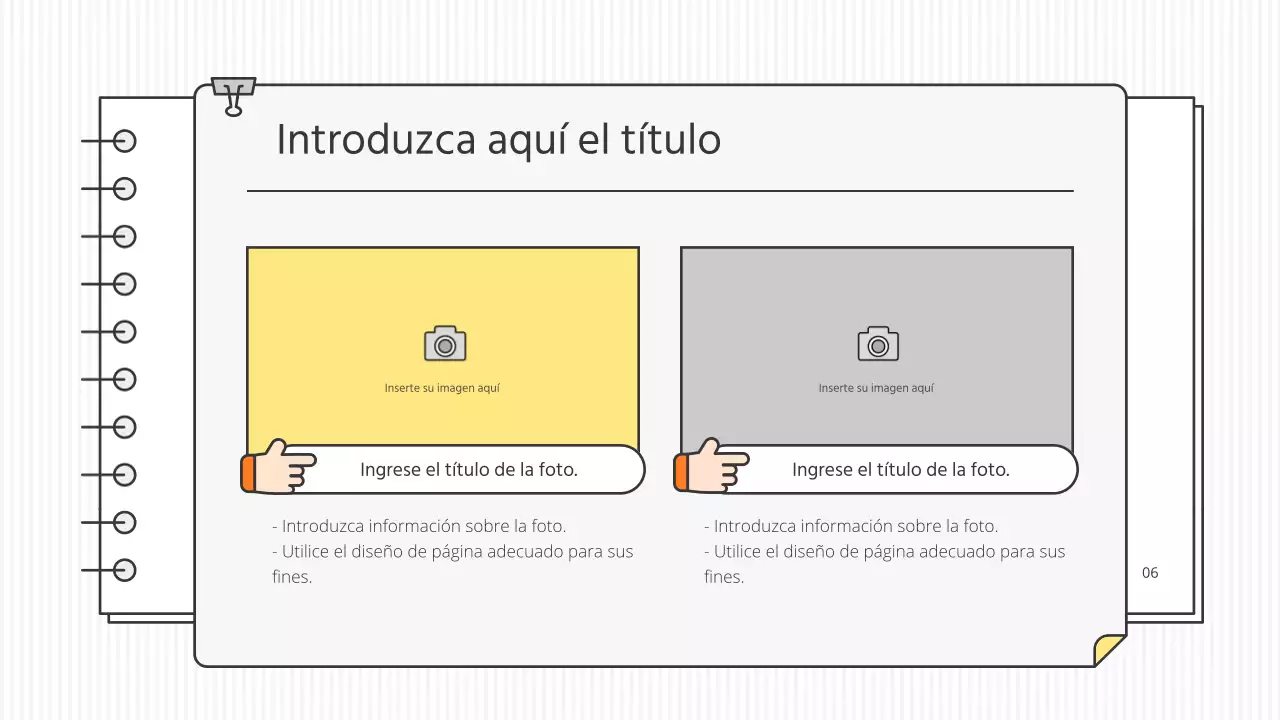 Kit de presentación educativa conceptual en blanco y colores de acento