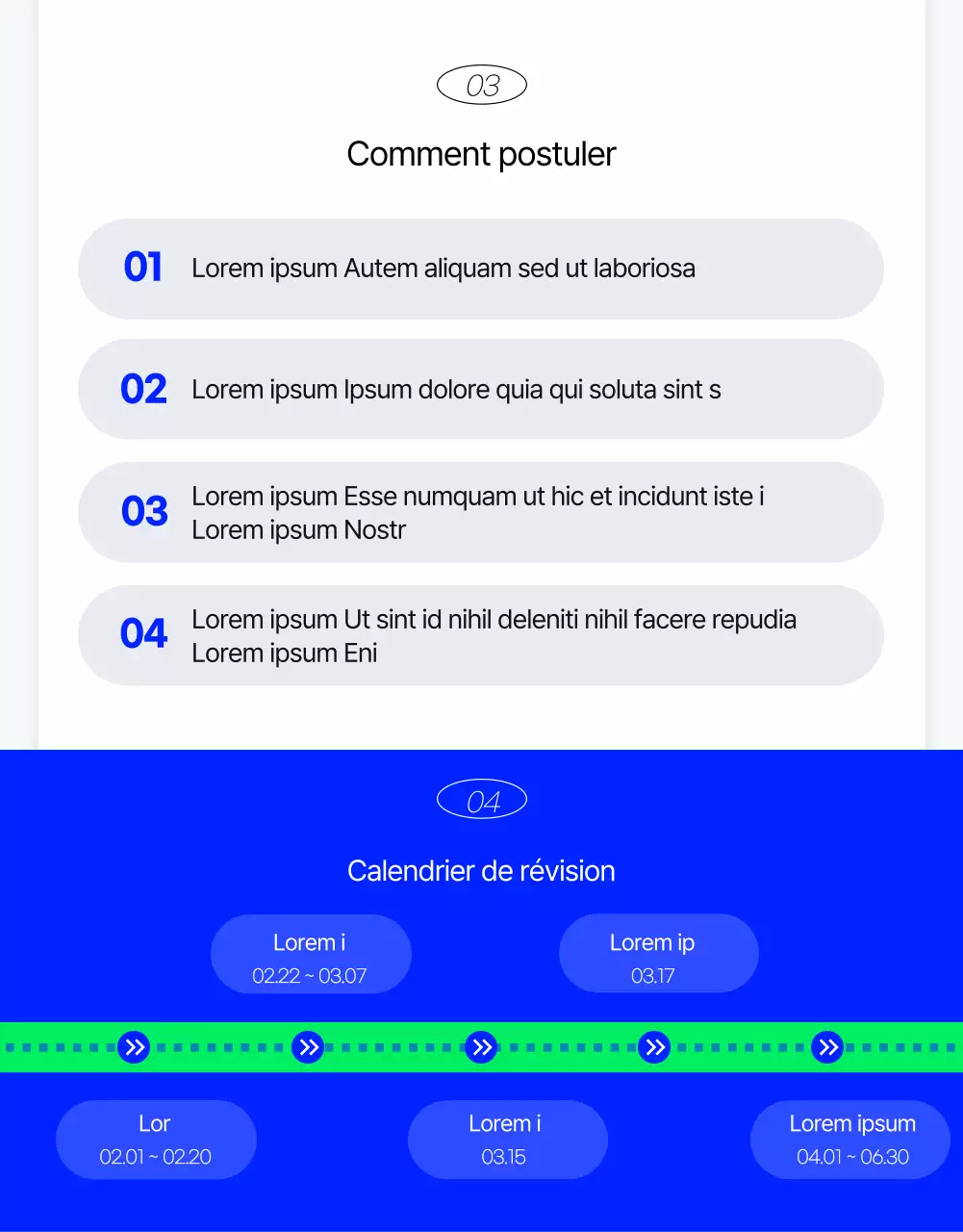 Guide de candidature pour les concours de formulaires courts sur fond bleu