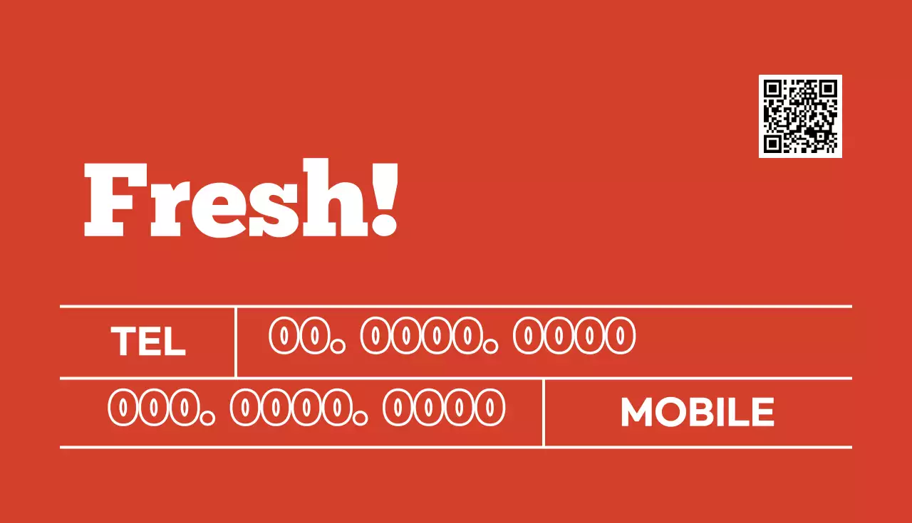 赤 シンプル スタンプカード 名刺