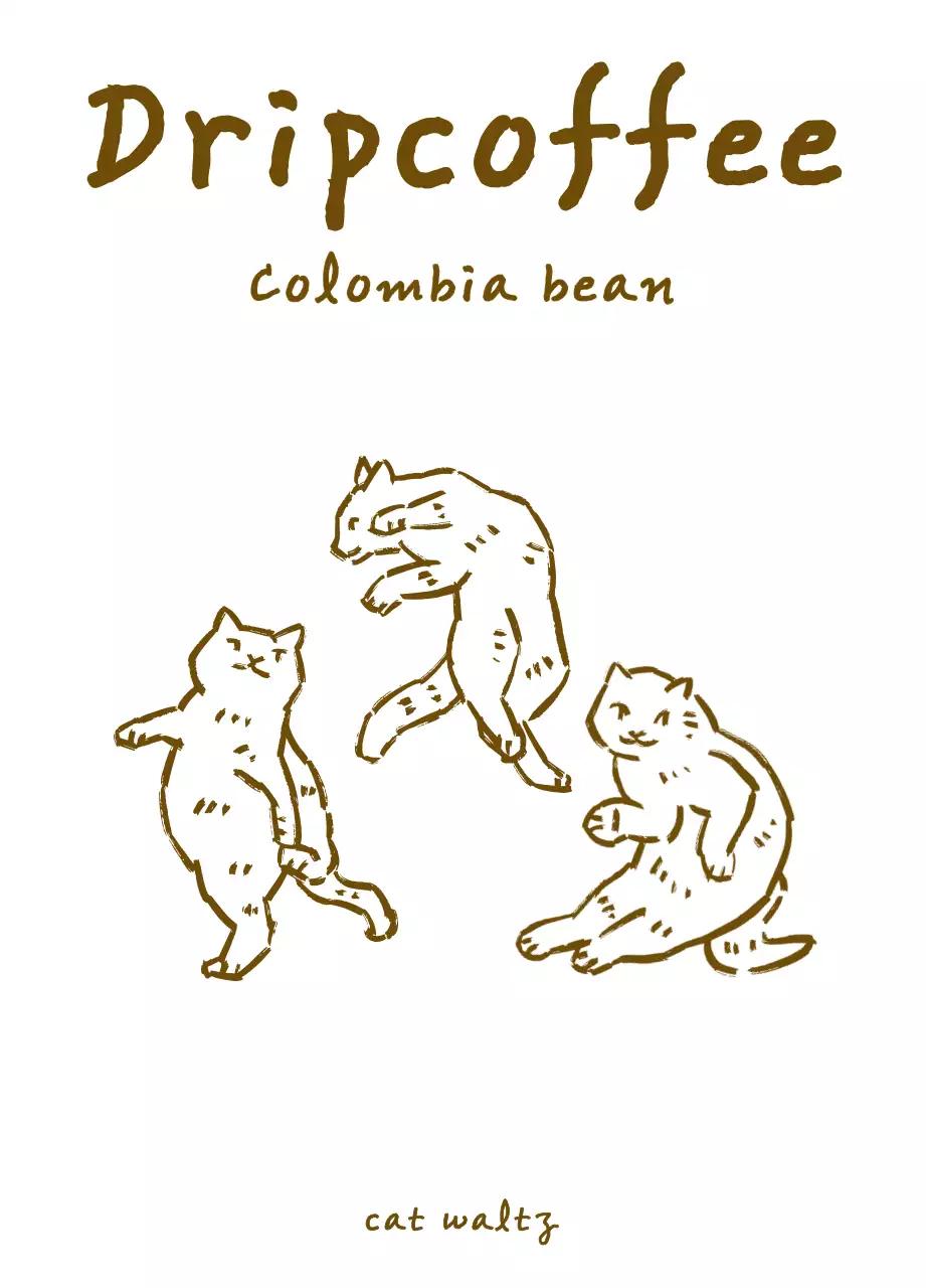 Desain sederhana dengan ilustrasi kucing berwarna cokelat seperti gambar