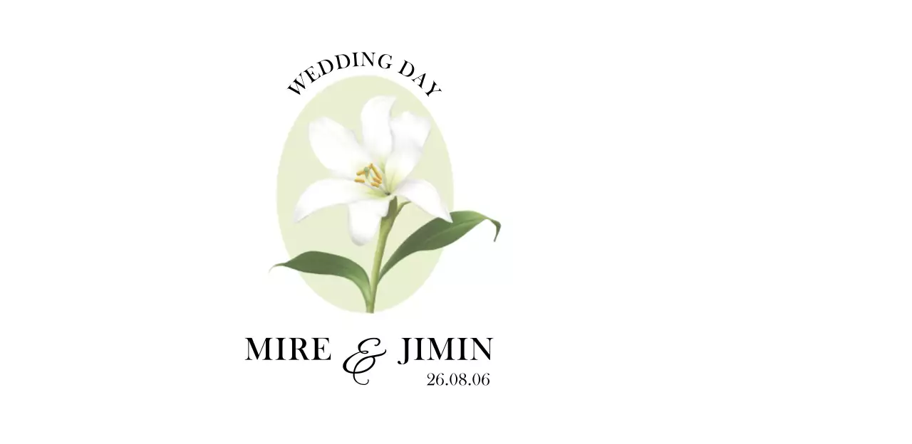 Simple and luxurious wedding water in white and black