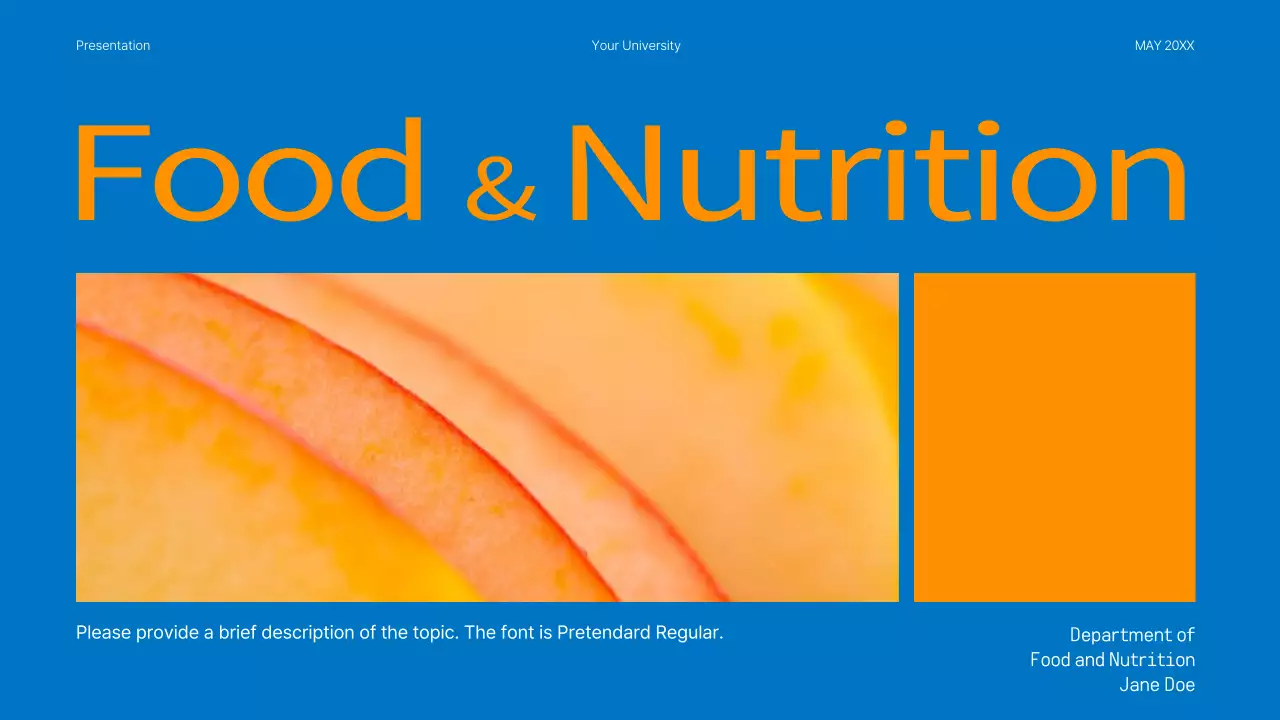 Blue Modern Nutrition Guide Presentation