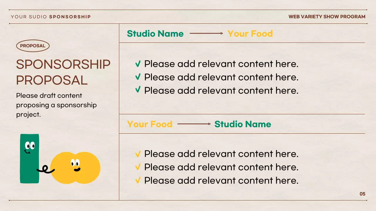 Beige Playful Sponsorship Proposal Presentation