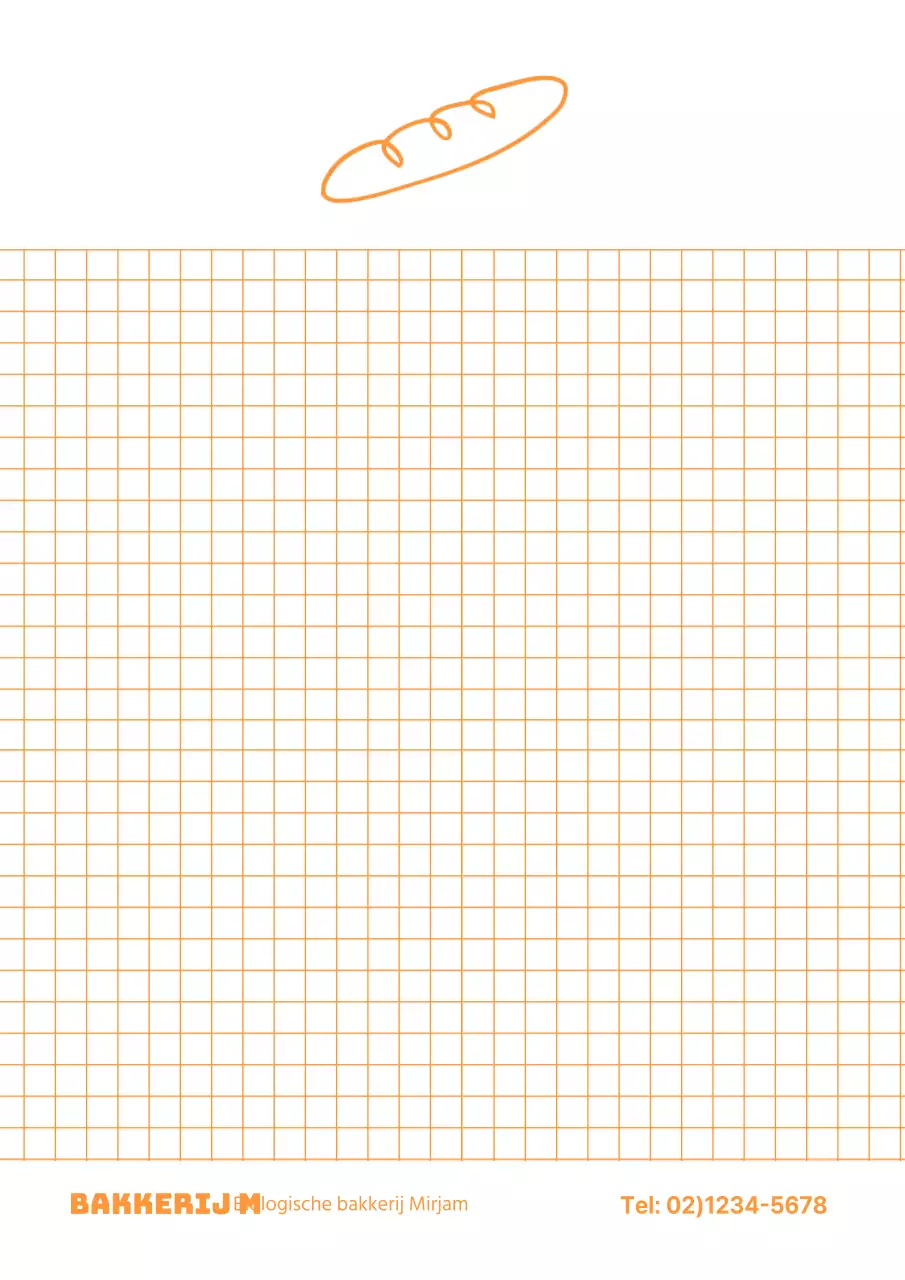 Eenvoudig notitieblokontwerp met bakkerij-illustraties