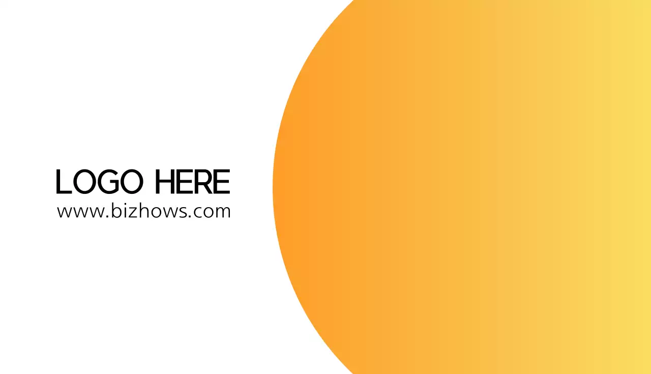 オレンジ シンプル ビジネス 名刺