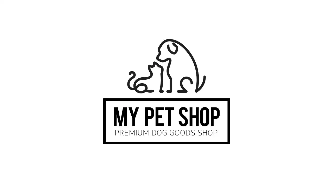 白黒 シンプル ペット 名刺