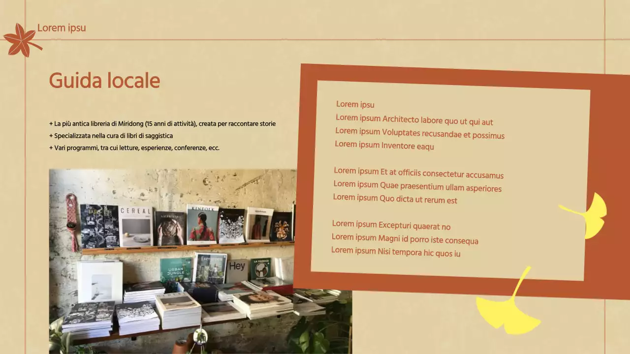 Tema della lezione di lettura autunnale in marrone e beige