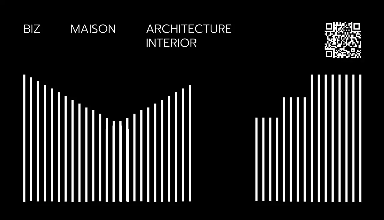 黒 モダン 建築 名刺