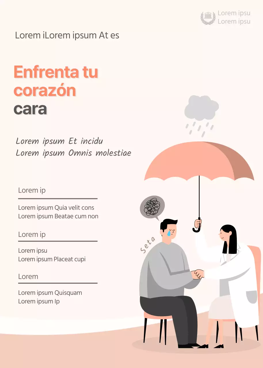 Concepto de ilustración rosa suave para promocionar el centro de apoyo psicológico de la universidad.