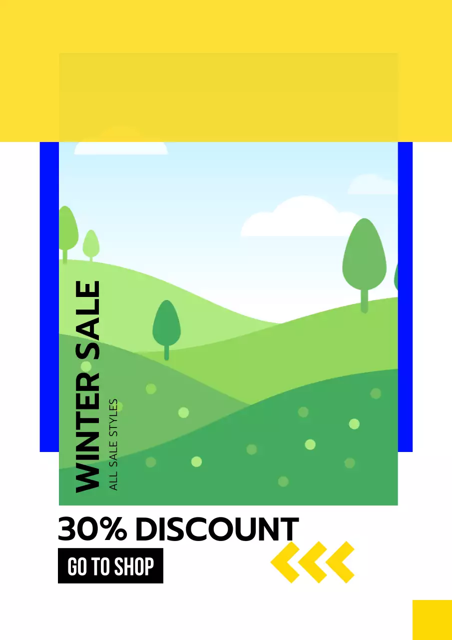 黄色 モダン セール ポスター