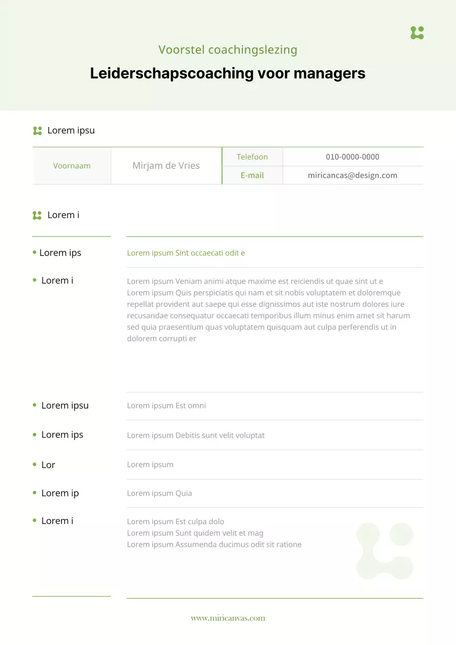 Lime groene schone opmaakDocumentatie