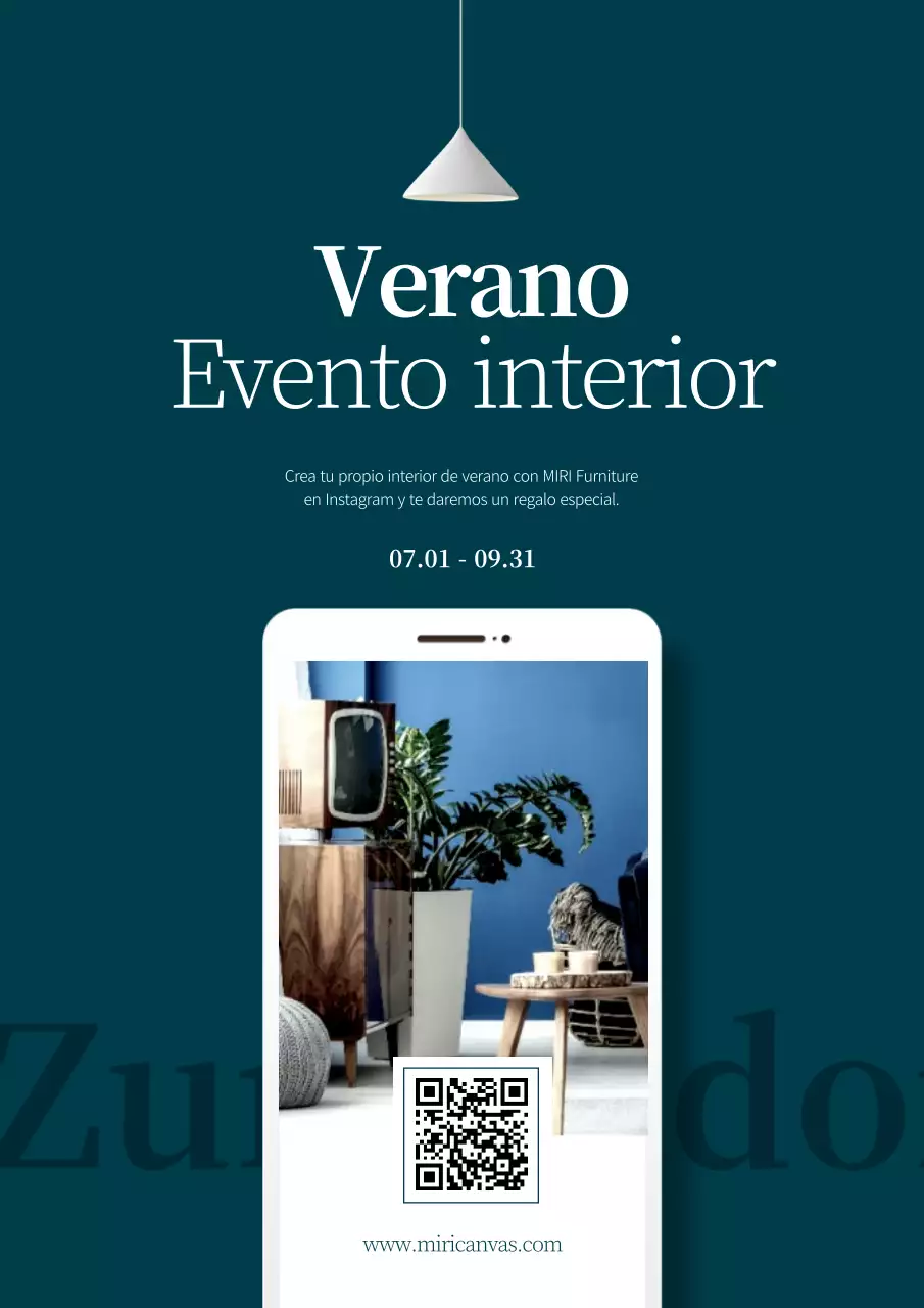 Promocione un sencillo evento de descuento interior con código QR