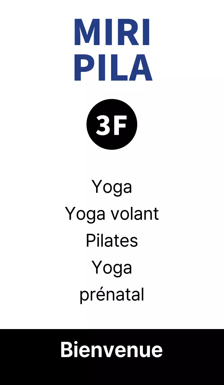 Promouvoir le Pilates dans un style moderne avec des silhouettes de sportifs.