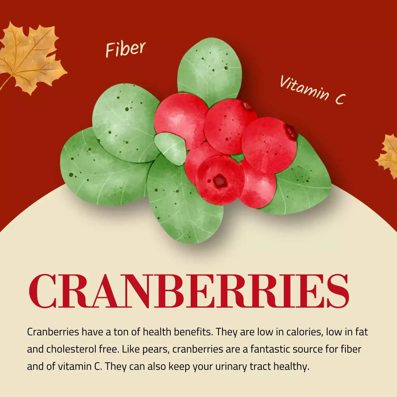 Promote simple seasonal fruits in red