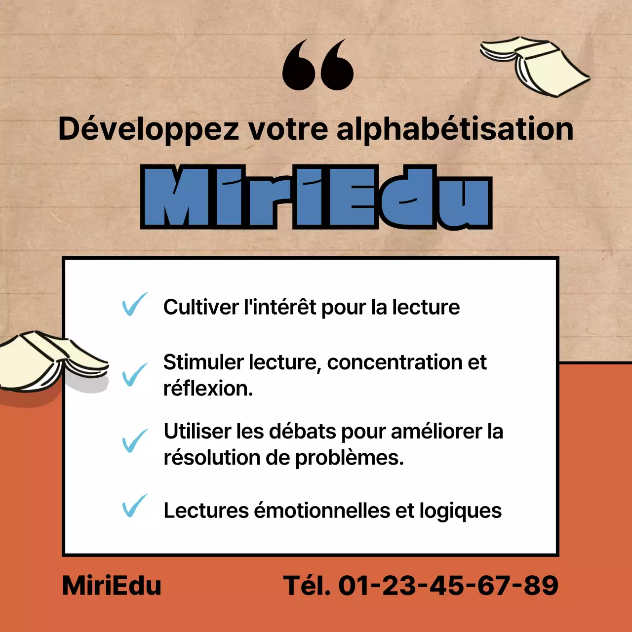 Académie d'alphabétisation avec de jolies illustrations en rouge et noir