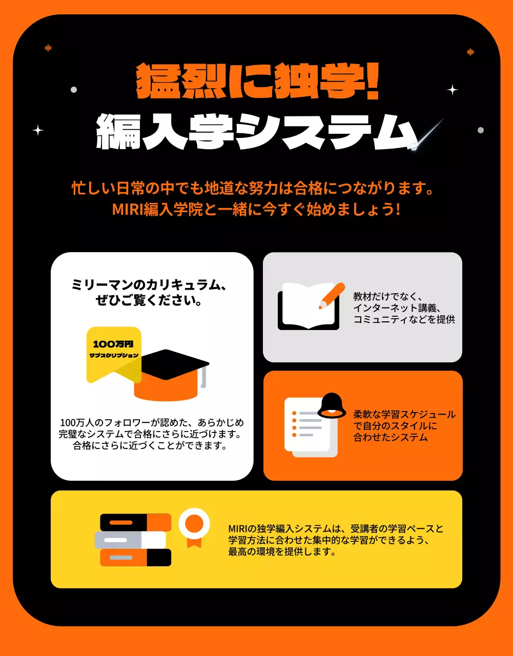 オレンジ ポップ 教育 チラシ 詳細ページ