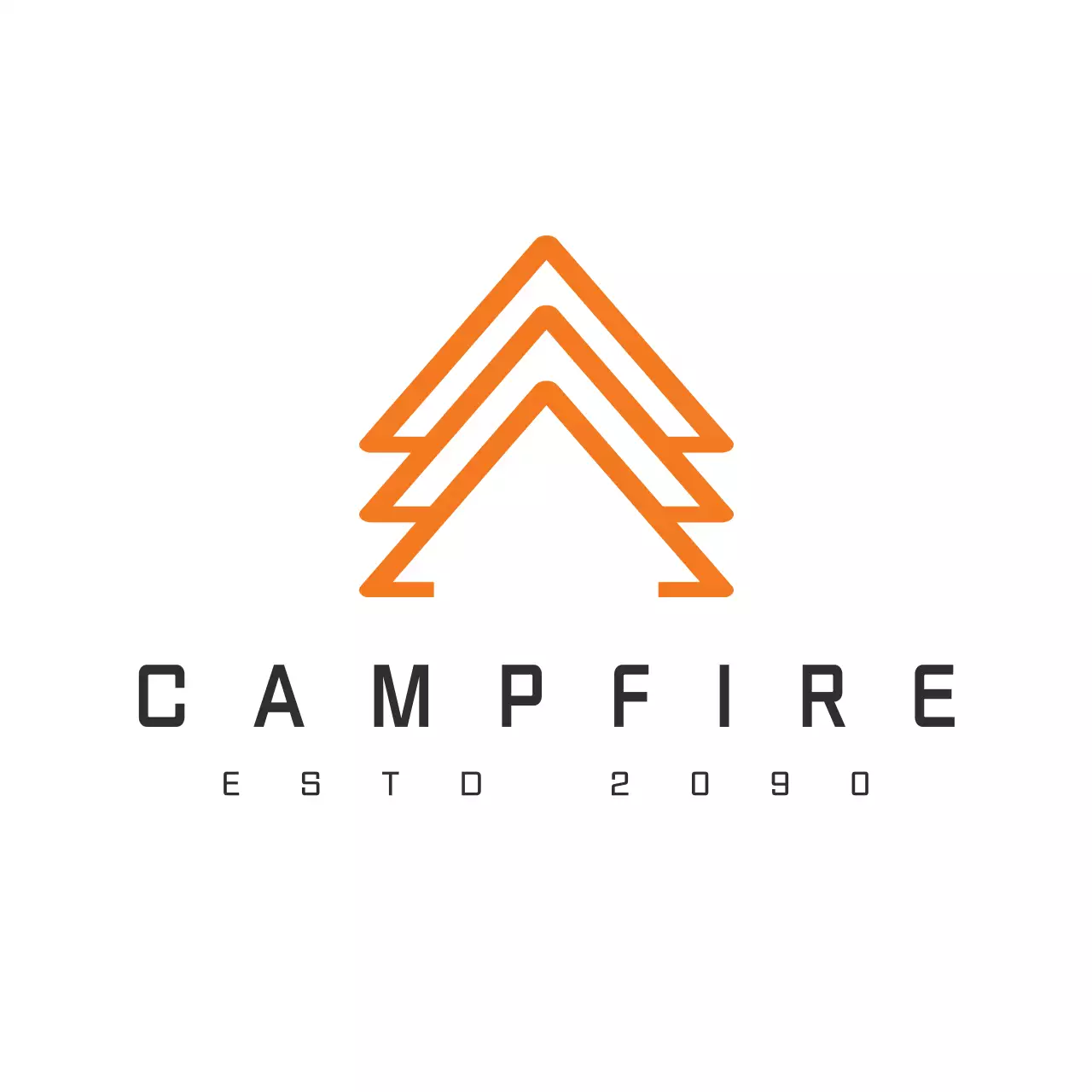 オレンジ モダン デザイン ロゴ