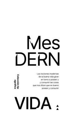 Tipografía moderna en blanco y negro