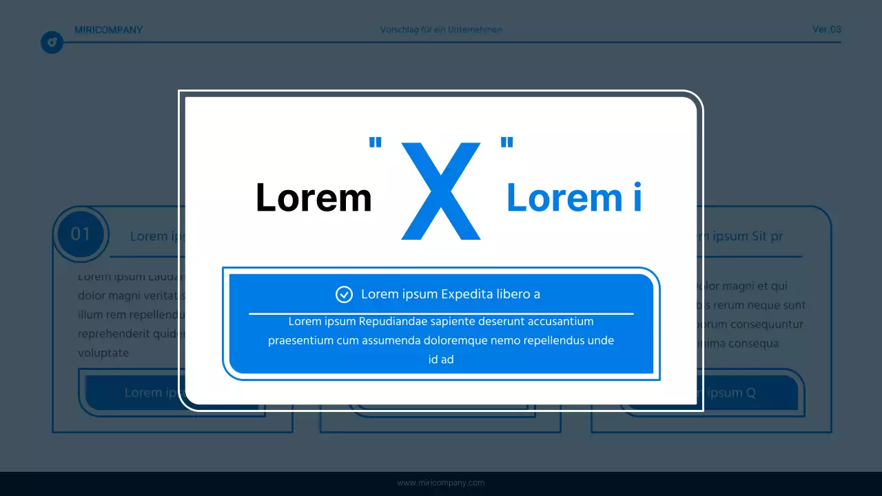 Einfacher Bericht mit blauer und weißer Texthervorhebung