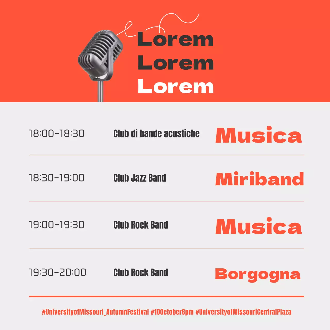 Festival del club rosso, a tema performance