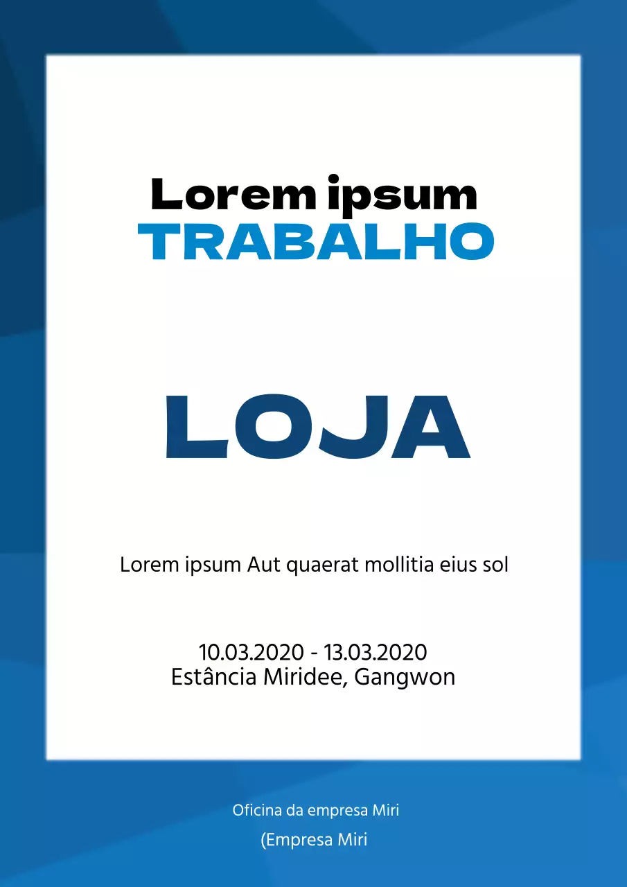 Uma simples troca de texto, azul