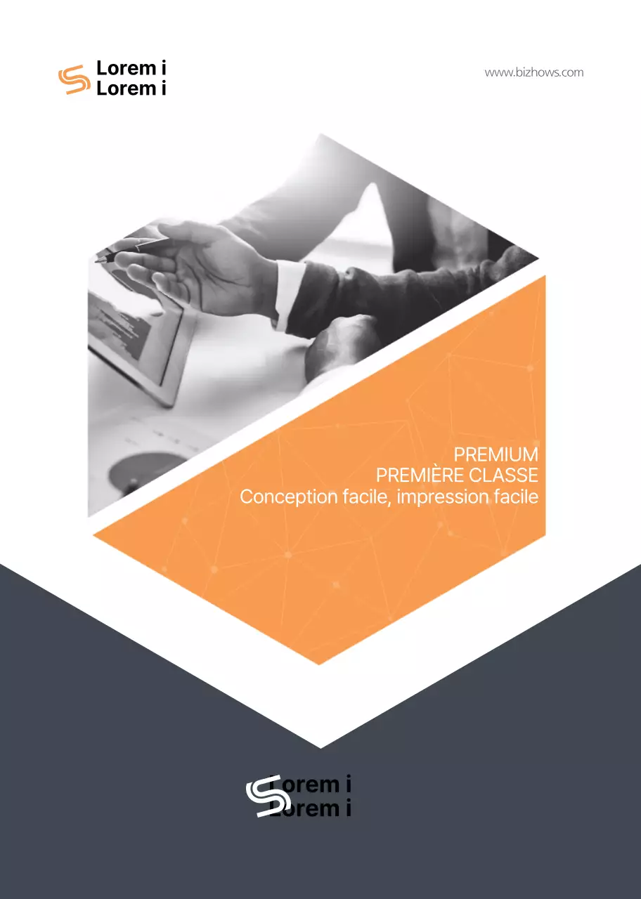 Une entreprise simple en orange et gris