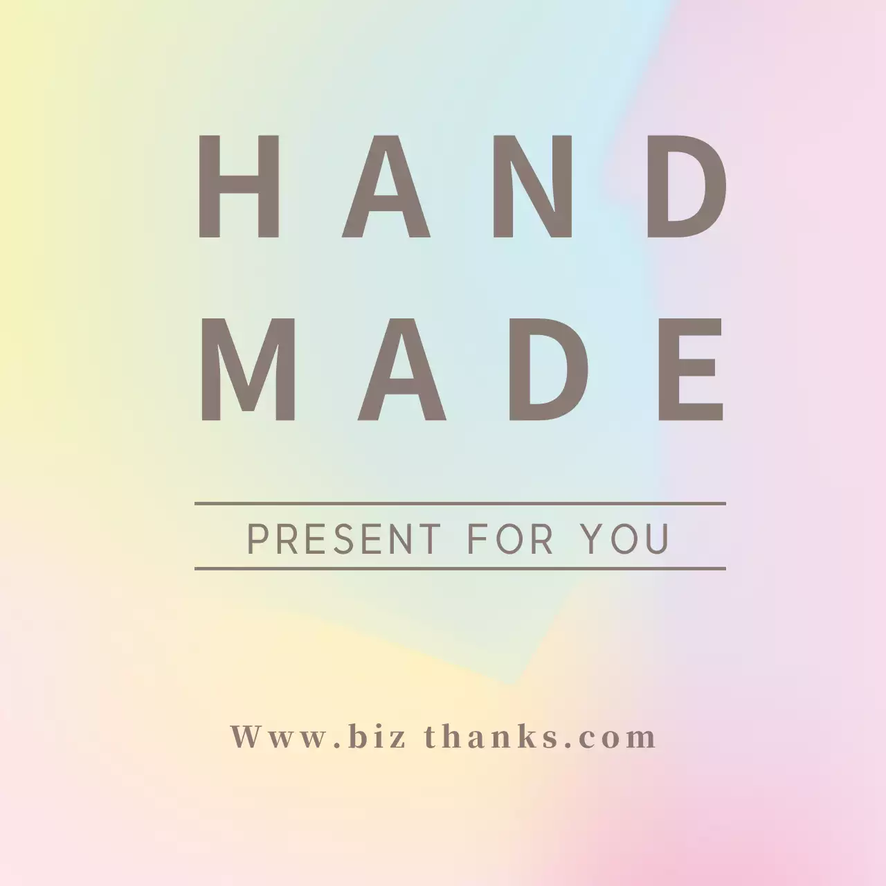 パステル シンプル プレゼント ポスター ファンシーバナー