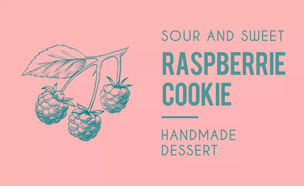 ピンクと黄色のヴィンテージ感のある木の実のスケッチが入った手作りクッキーのデコレーション用