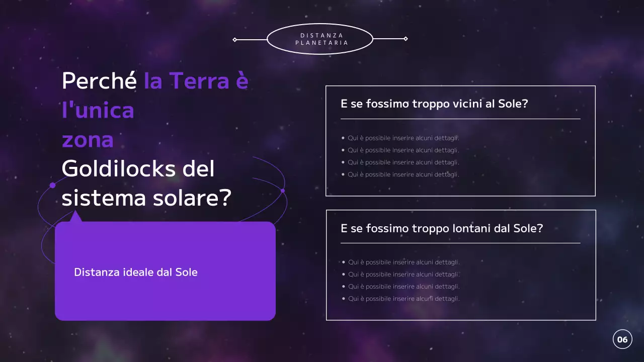 Esplorare l'universo, i pianeti e la terra in viola e nero