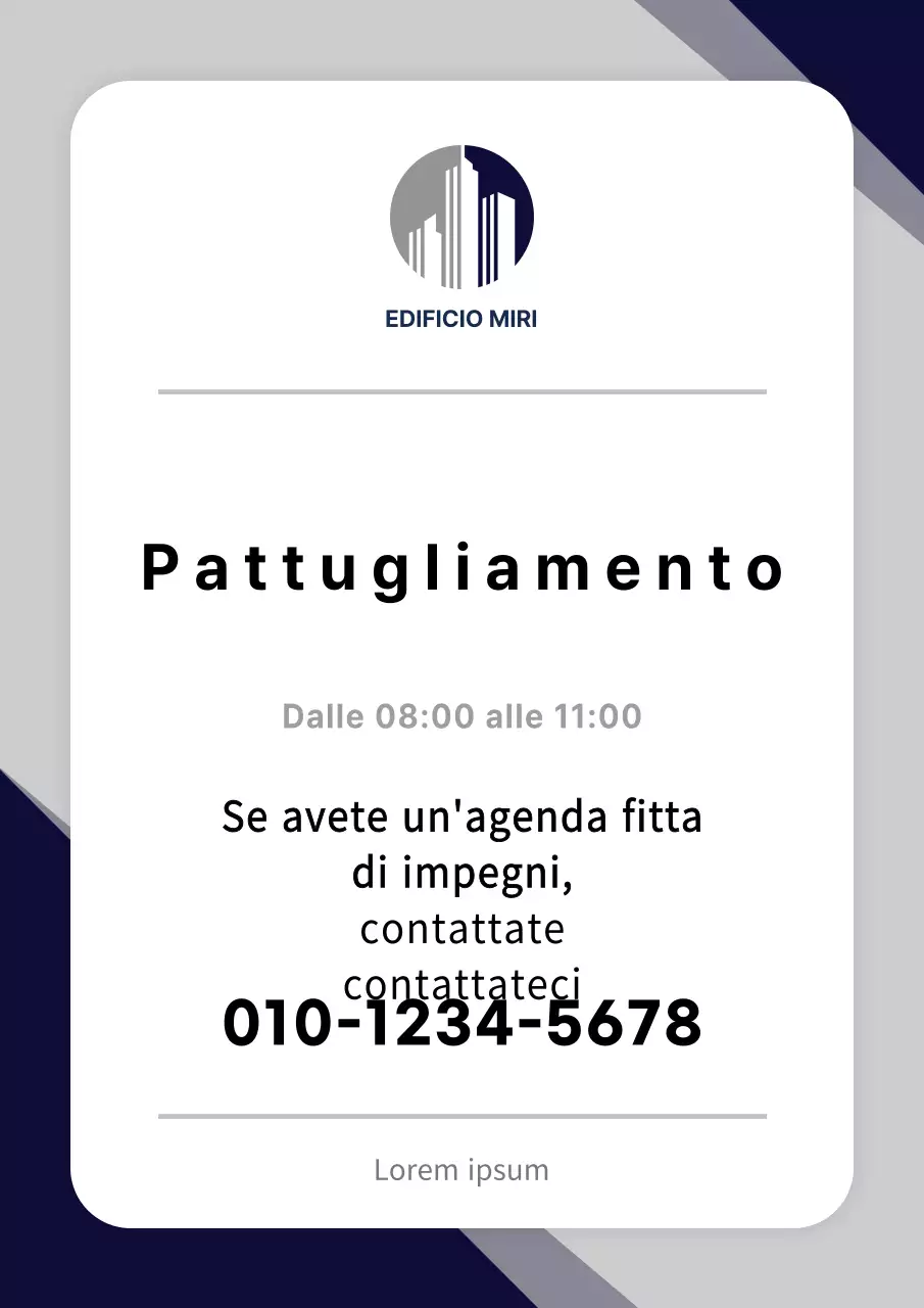 Documentazione per la costruzione di un semplice cartello di ronda